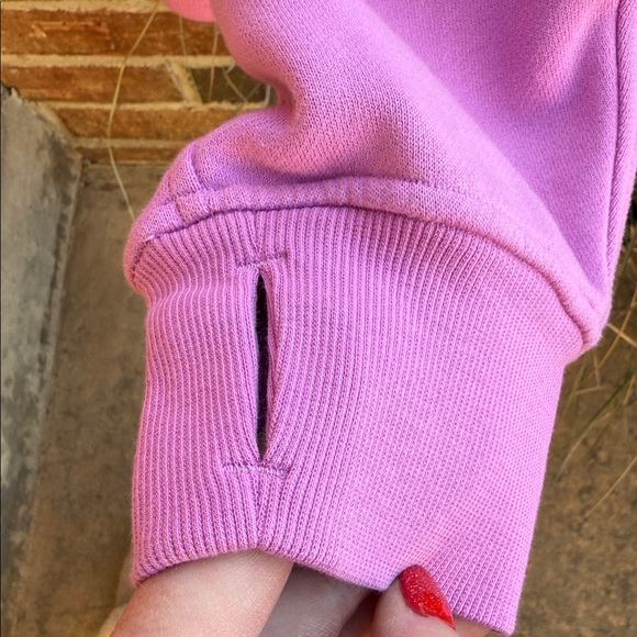 lululemon athletica L Oversized Half Zipped Oversized Pink Hoodie~ pls read! - Picture 3 of 13